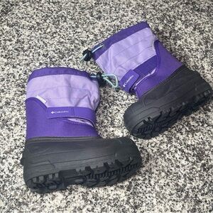Columbia Powder bug Plus II Toddler Snow Boots Purple Black, Size 10 new w/o box